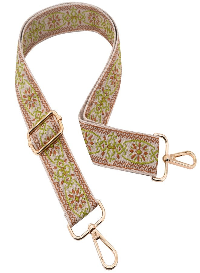 ROYGBCP Adjustable Handbag Strap Wide Purse Strap Replacement Shoulder Crossbody Bag Strap (Green Star J)